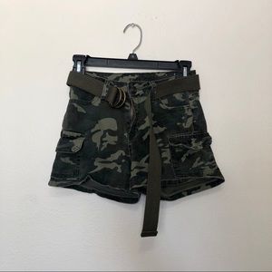 Rue 21 Camo Shorts W/ Belt